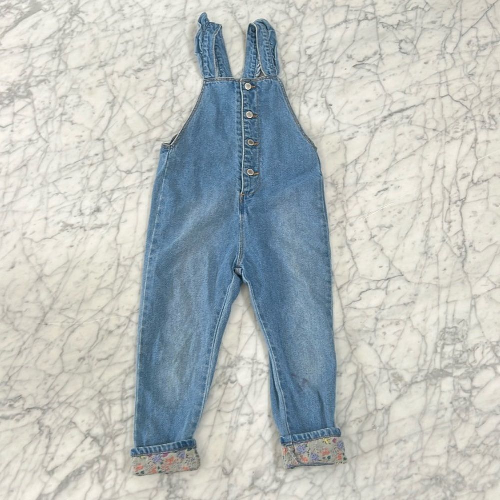 Zara Kids Blue Denim Overalls